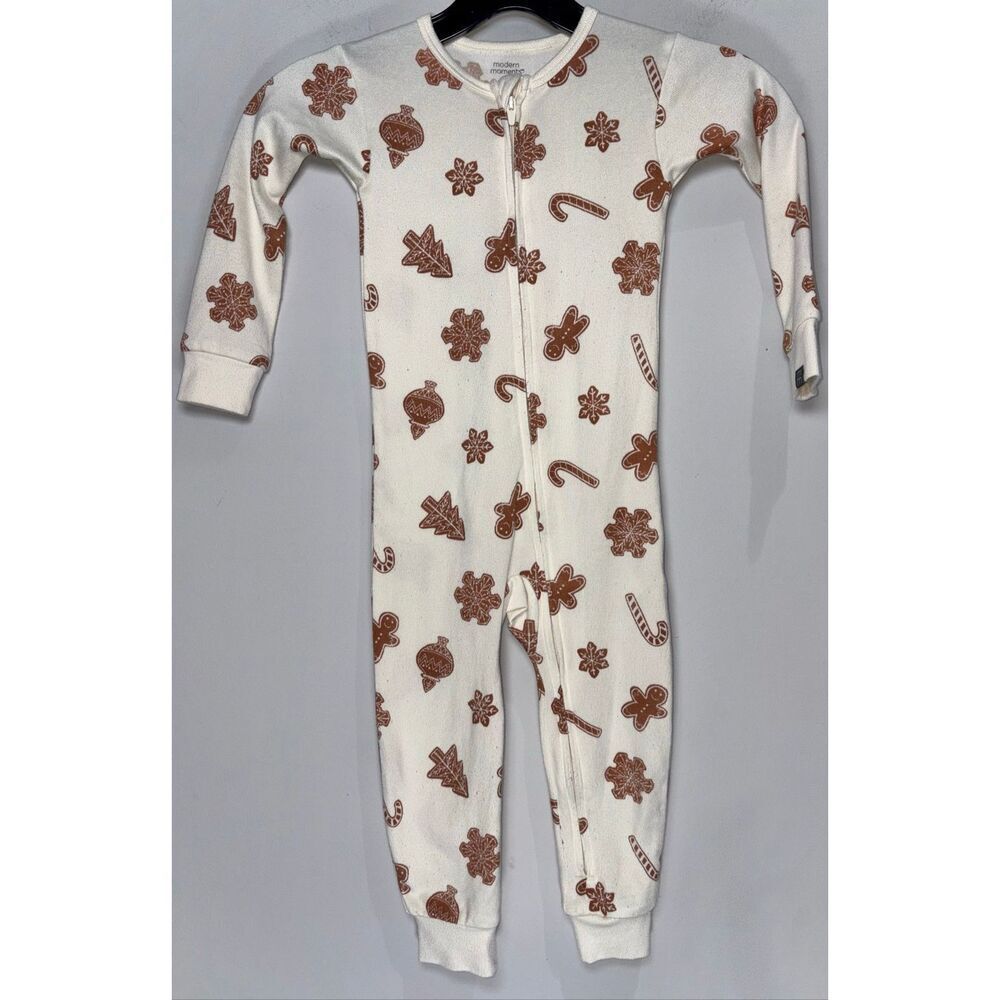 Modern moments Christmas zip up pajamas size 3T